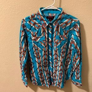 Rock and Roll Cowgirl Womens Western Button Up